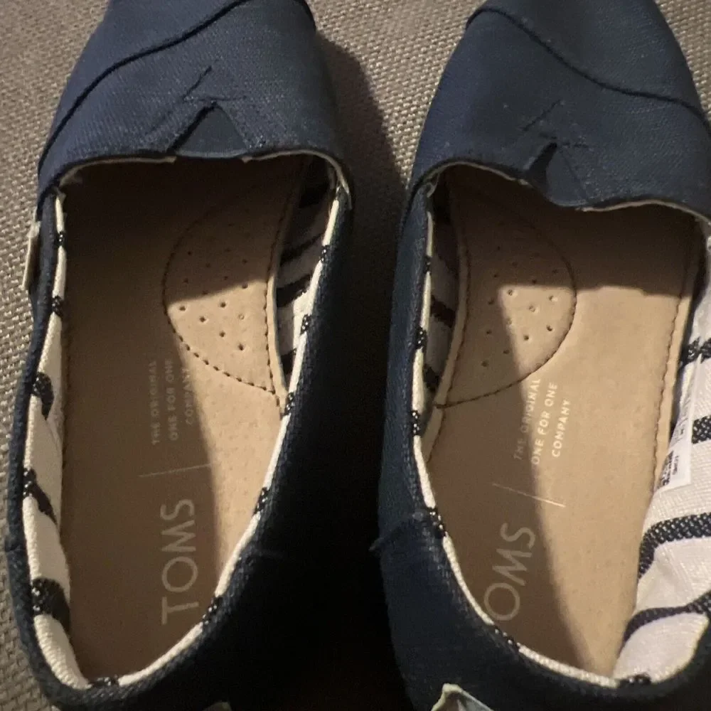 Toms Womens The Venice Collection Canvas Slip-Ons 10011671 Majolica Blue SZ 5.5‎